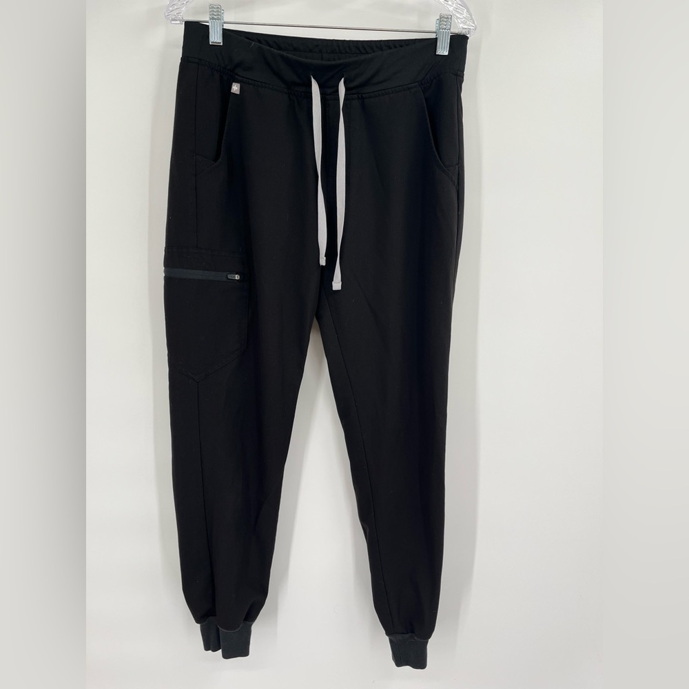 Figs Scrub Pants Women’s Black Jogger Technical Collection Stretch Pocket Sz M